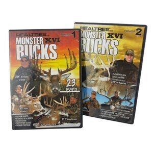 Set of 2 Hunting DVDs Realtree Monster Bucks XVI Volumes 1 & 2